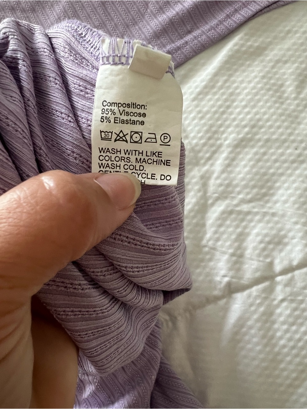 Lace-Trim Ribbed Cami & Shorts Sleep Sets|Lavender/Rose Size Small - Picture 4 of 7